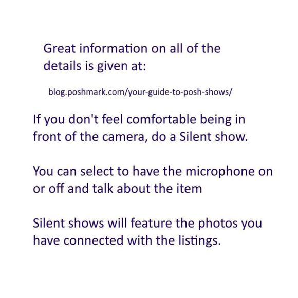 Like this listing and each time I have a Posh Show You will be notified! - Picture 2 of 6